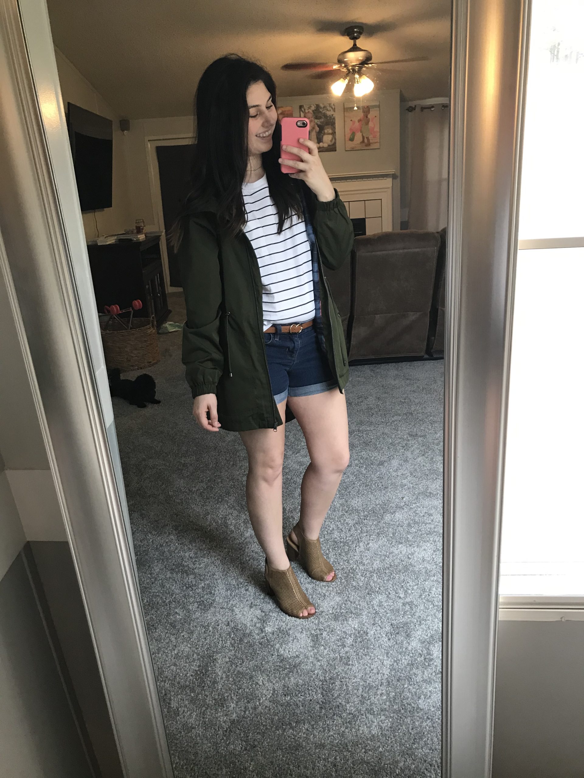 Mirror Green jacket and shorts