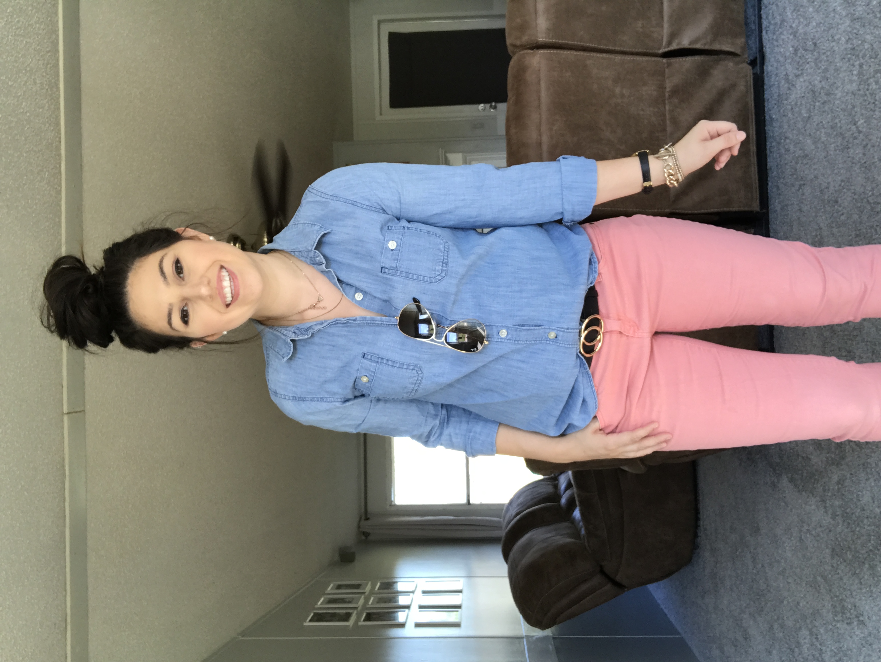 colorful jeans and chambray