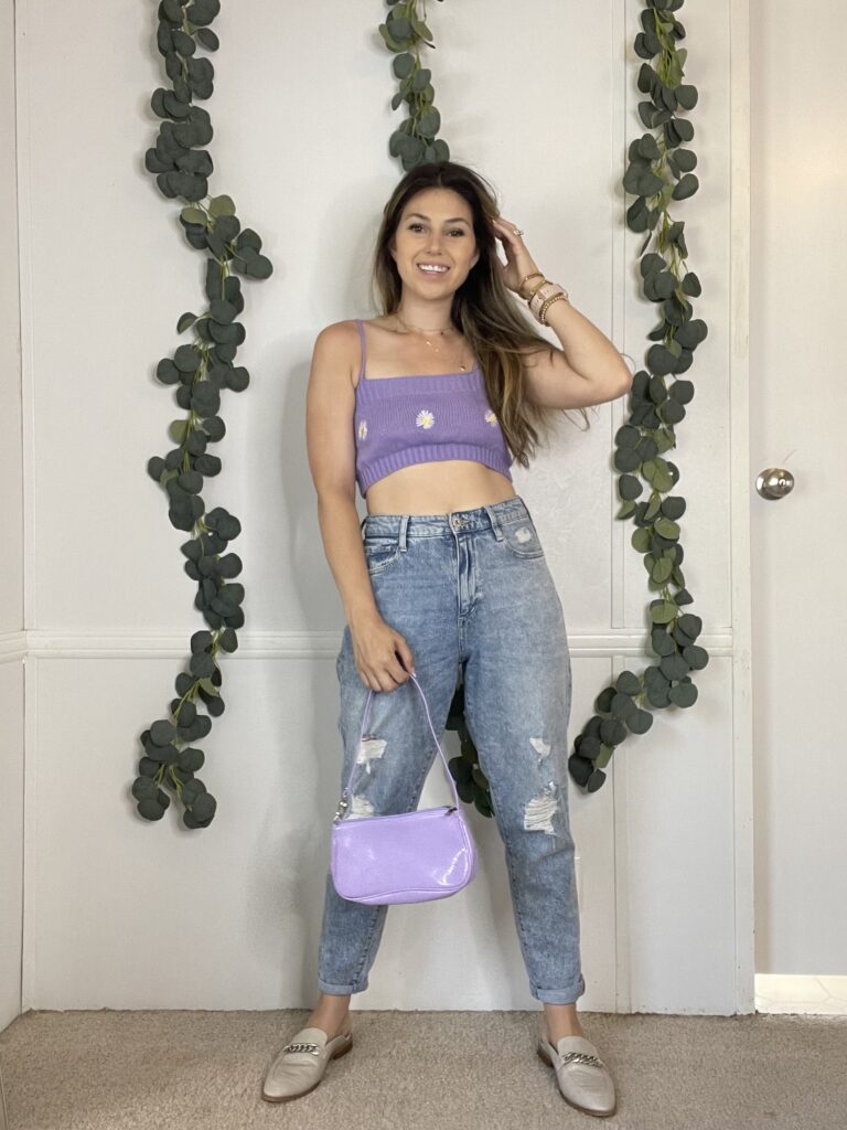 Summer Fashion purple crop top